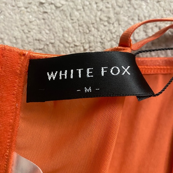 White Fox Bustier Orange Corset Top - Picture 4 of 5